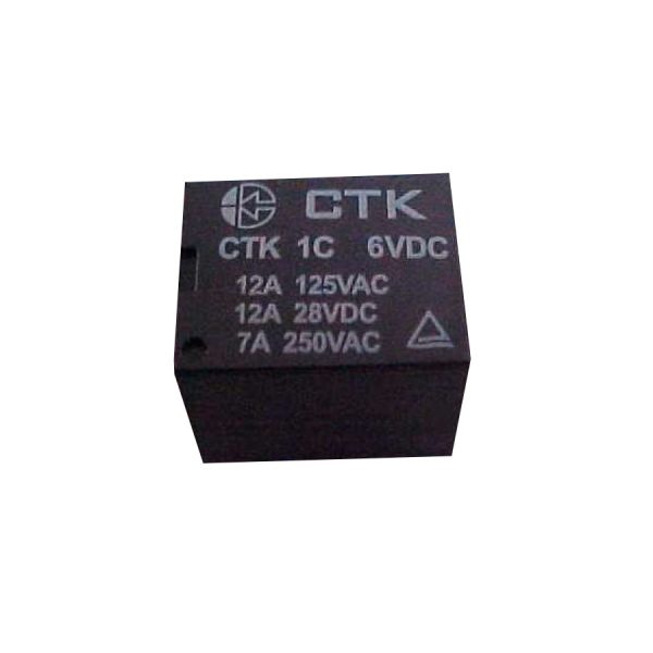 Relê Miniatura de Potência CTK 1C-12A-06VDC